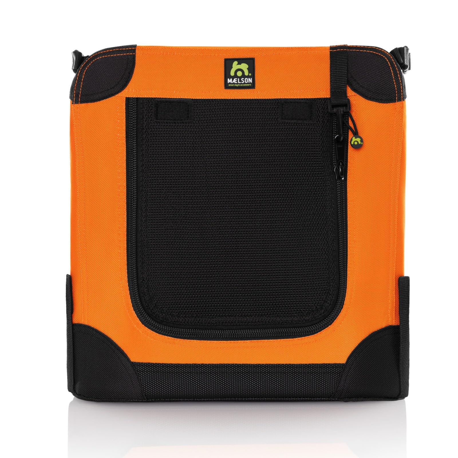 Maelson Soft Kennel Neon-Orange, 52 cm - Faltbare Hunde-Transportbox