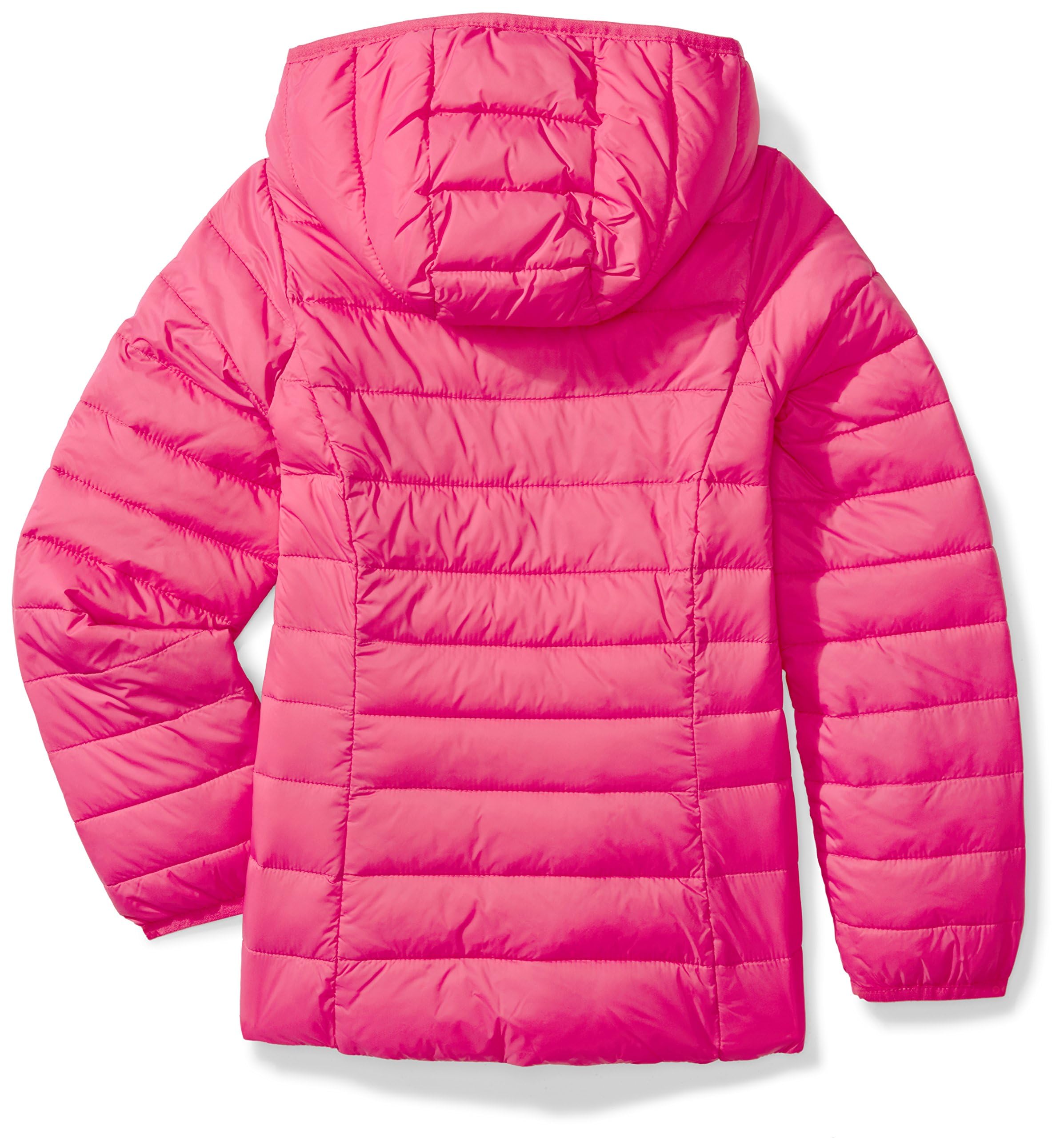 Amazon Essentials Niñas Chaqueta Acolchada con Capucha, Plegable, Ligera y Resistente a la Lluvia