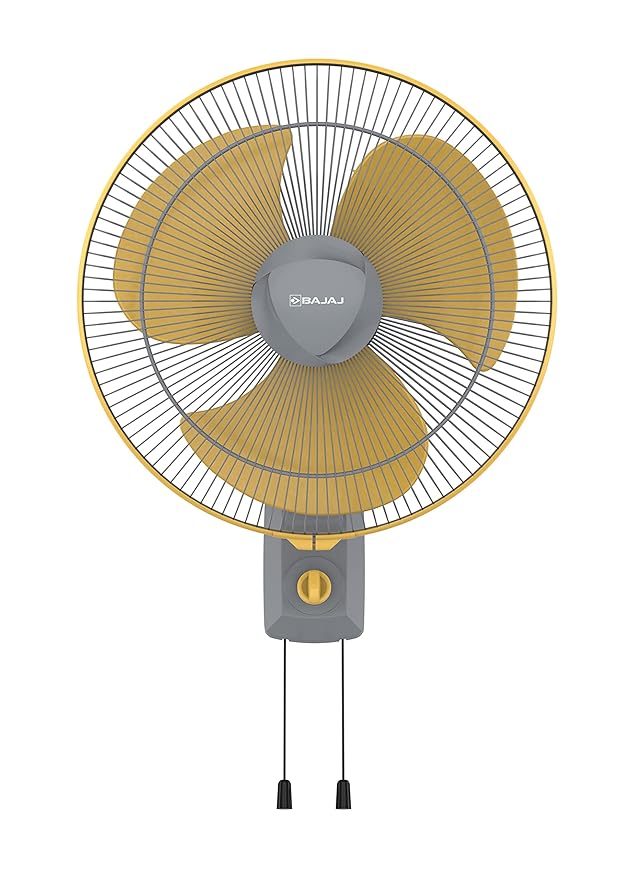 Bajaj Rapido HS 400mm Grey & Yellow Wall Fan Amazon.in Home & Kitchen