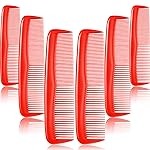 Leinuosen 12 Pieces Hair Combs Set Pocket Plastic Fine Tooth Dressing Comb for Women and Men, Peines Para Cabello(Red)