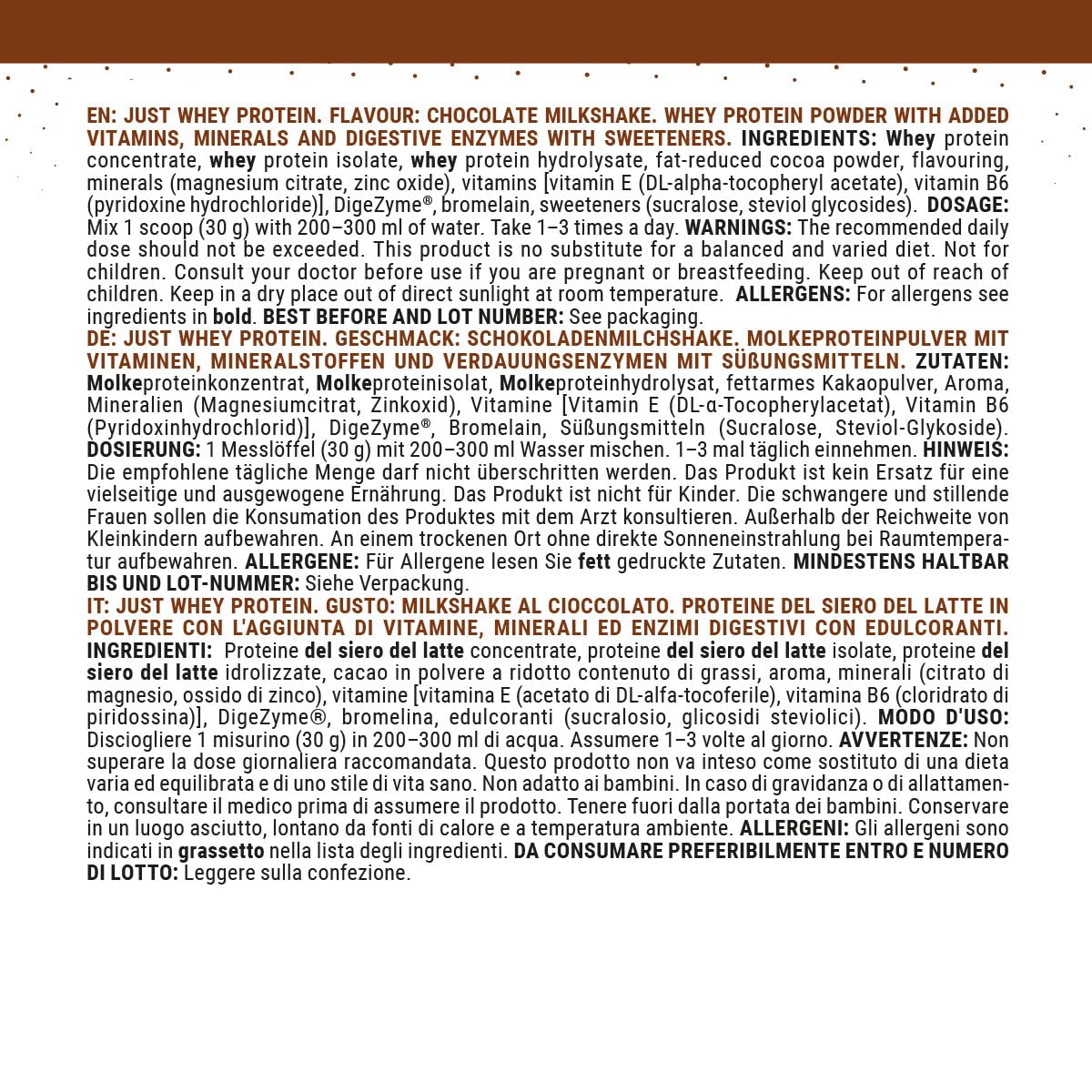 GymBeam Just Whey, Proteínas en Polvo Multicomponente da Siero del Latte, Concentrado e Idrolizzate, 22,4 g de Proteínas por ración, con BCAA y Amminoácidos Esenciales, Fácilmente Digeribili
