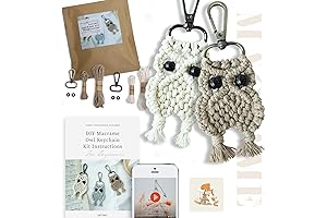 Pre-Cut Macrame Owl Keychain: The Perfect DIY Craft Kit for Beginners