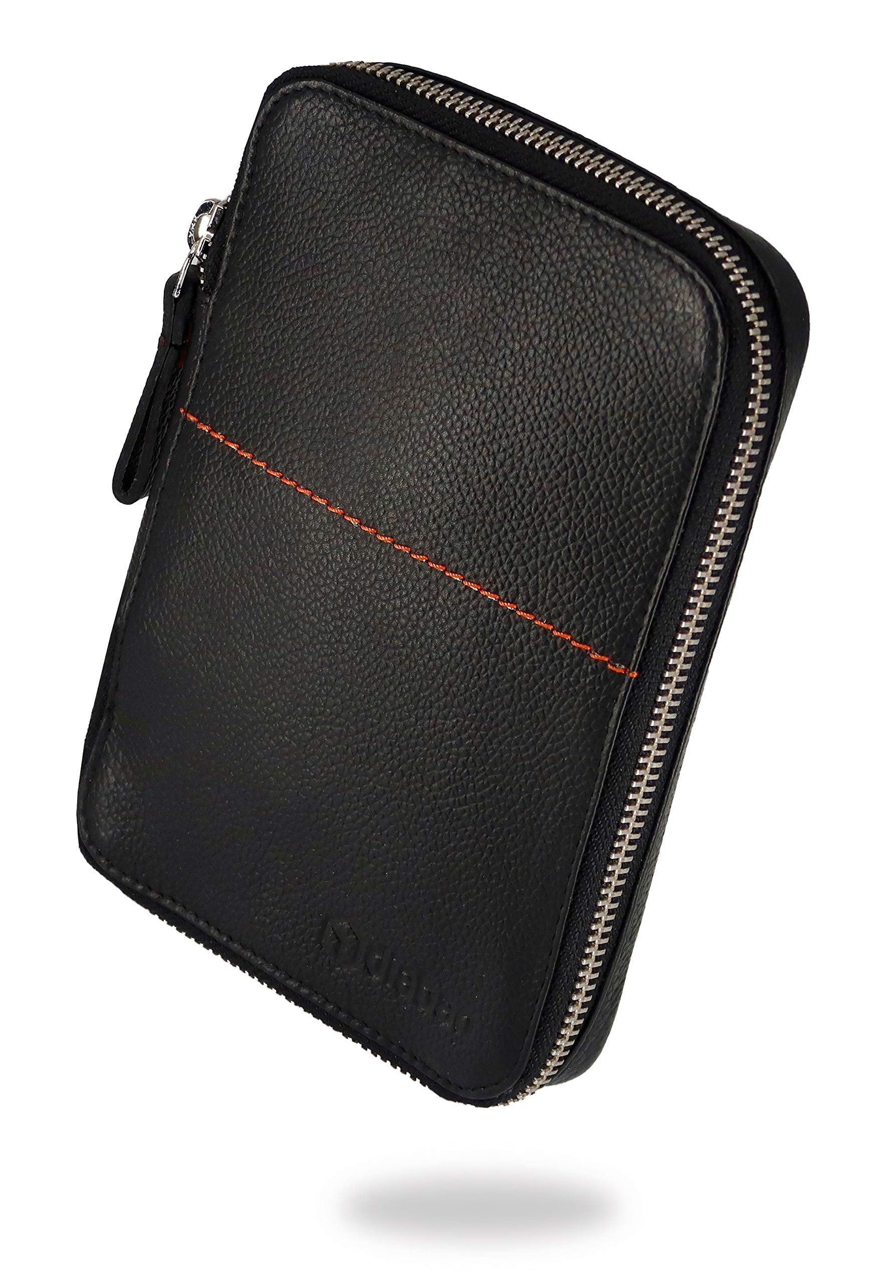 Premium Diabetikertasche aus Nappaleder für unterwegs - Isolierende Insulintasche als täglicher Begleiter. Diabetes Organizer für Blutzuckermessgeräte, Insulin-Pens, Lanzetten und Zubehör.
