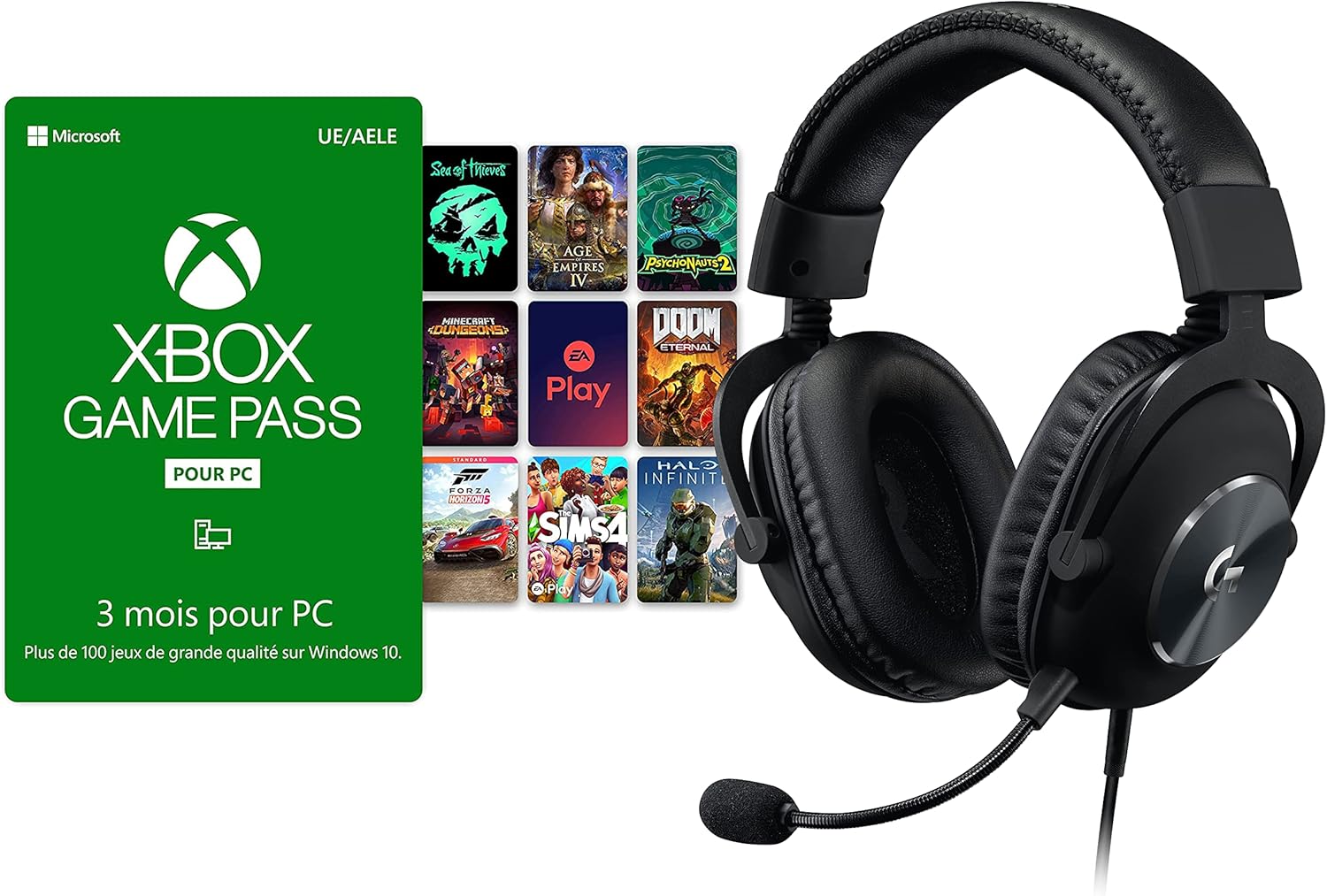 Casque Gaming Over-Ear Pas Cher avec Abonnement Xbox Game Pass 3 Mois Logitech G Pro X Casque Gaming Over-Ear Pas Cher avec Abonnement Xbox Game Pass 3 Mois Logitech G Pro X