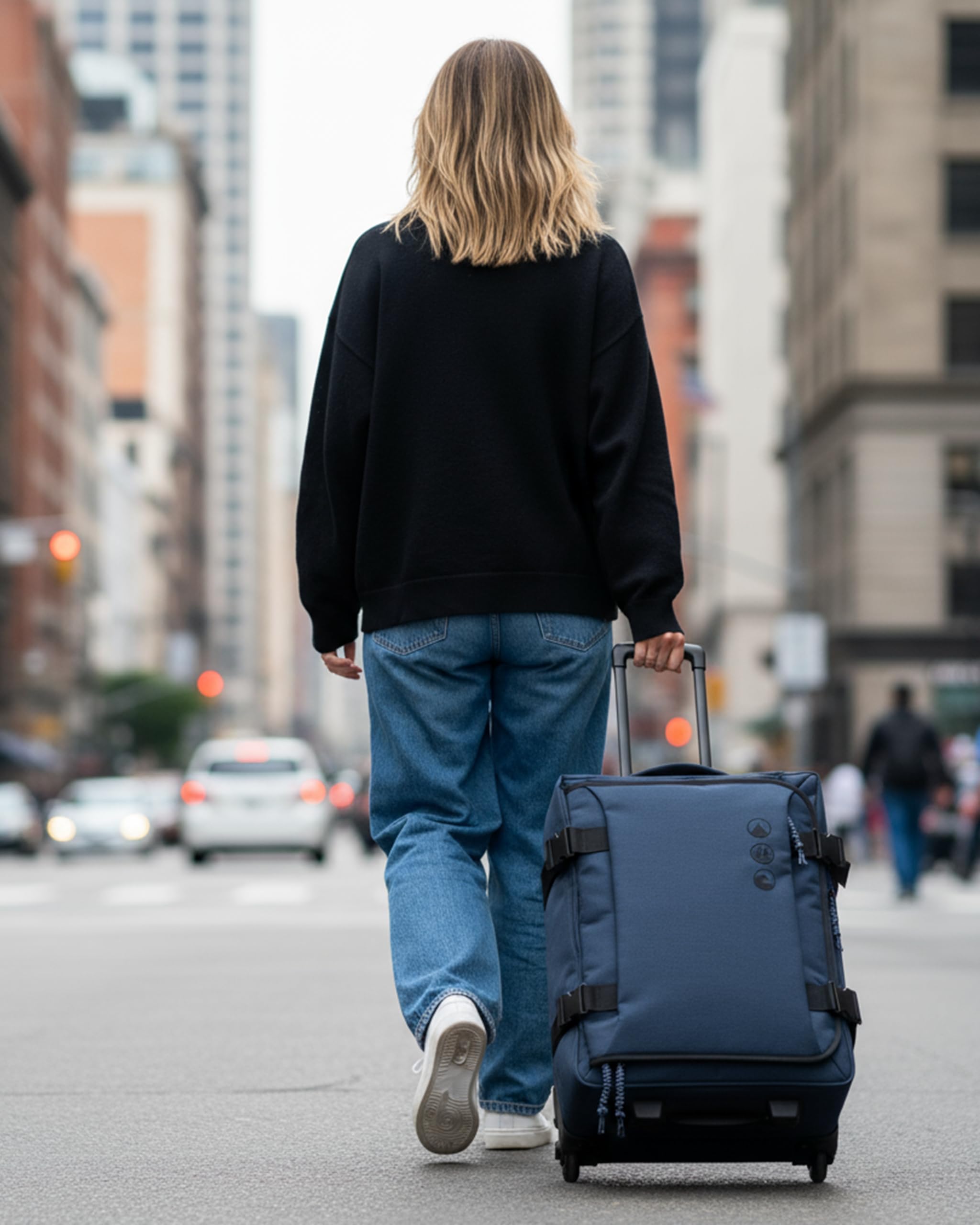 Kane duża torba podróżna z 2 kółkami, walizka na kółkach 80 cm, walizka, torba sportowa, trolley podróżny, plastik oceaniczny z recyklingu, S, torba podróżna
