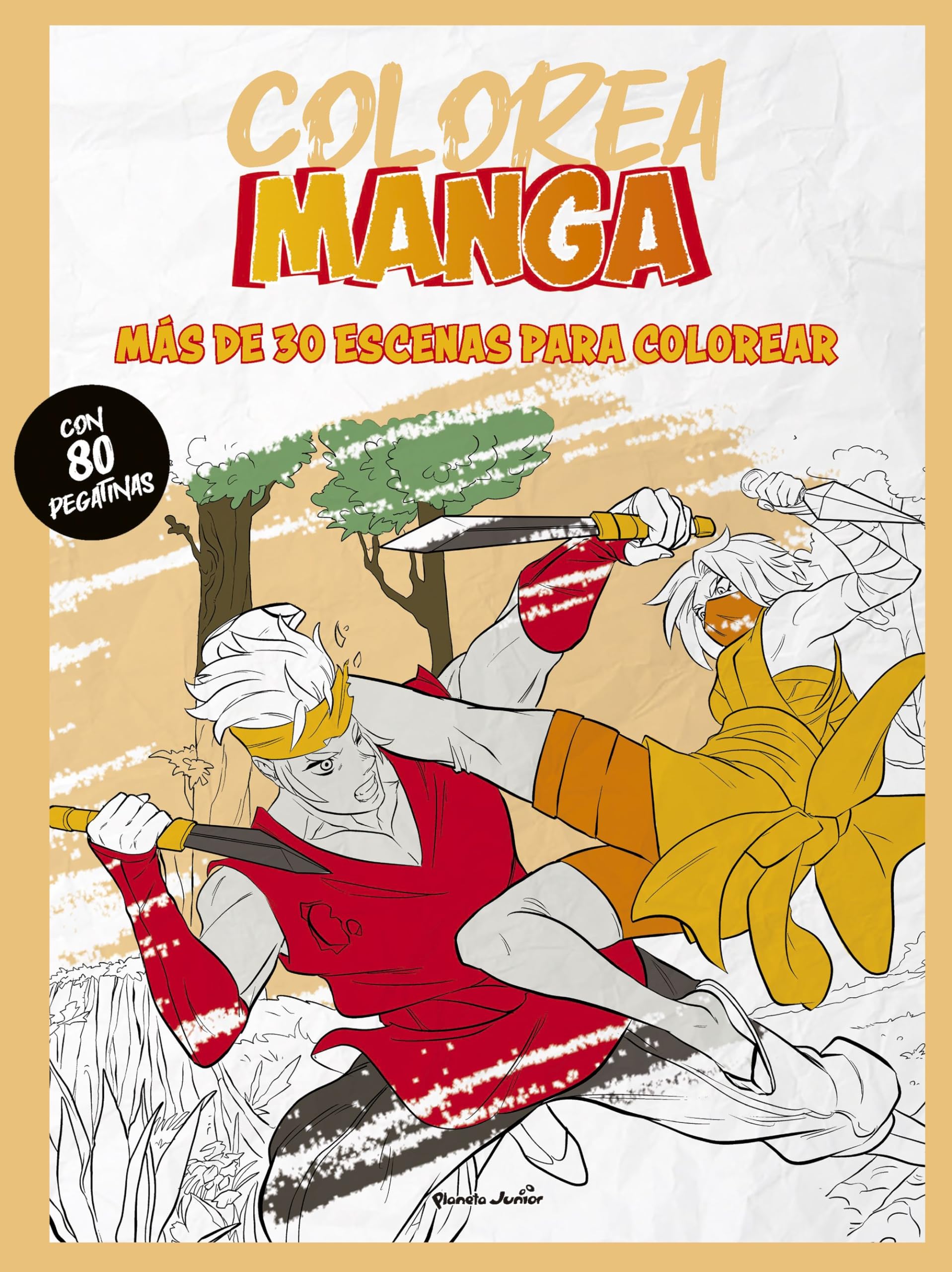 Colorea manga: Más de 30 escenas para colorear con pegatinas