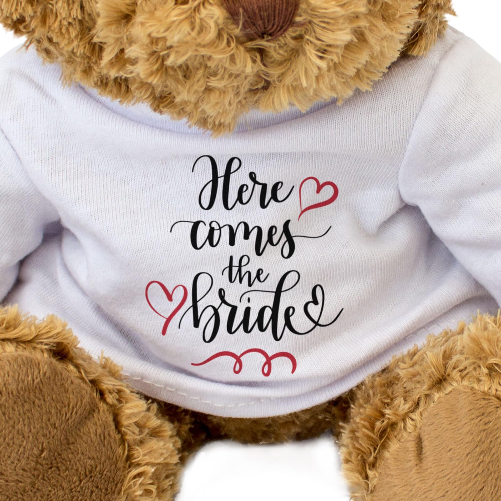 HERE COMES THE BRIDE - Teddy Bear - Cute Soft Cuddly Adorable - Gift Present Wedding, Brown - Image 3