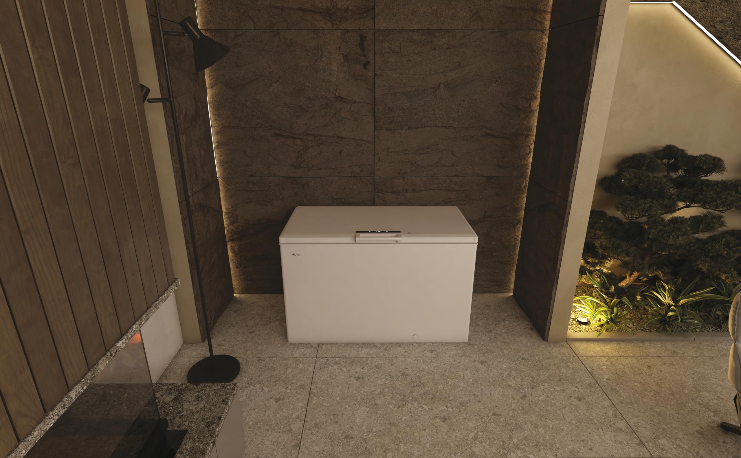 Haier HCE420E Congélateur 418 L Low Frost Contrôle électronique température Congélation rapide LED