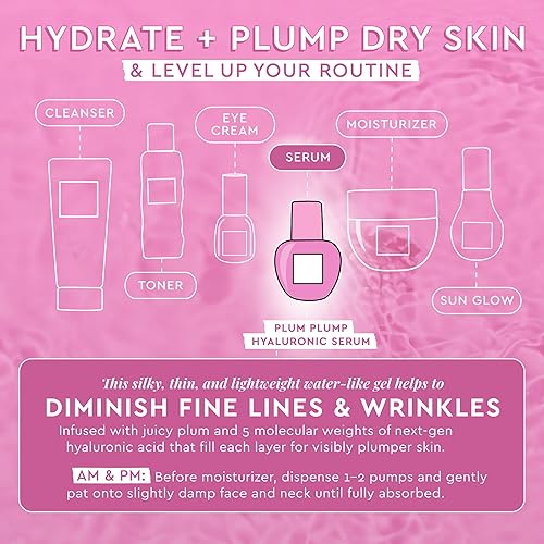 Miniatura 4 de Glow Recipe Suero hialurónico Plum Plump - Suero hidratante de ácido hialurónico y aceite de ciruela para líneas finas y arrugas - Vitamina B5