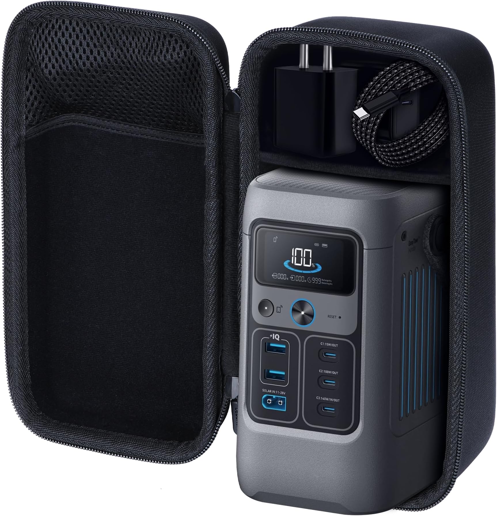 Hard Carry Case Compatible with Anker SOLIX C200 DC Power Bank Portable Station