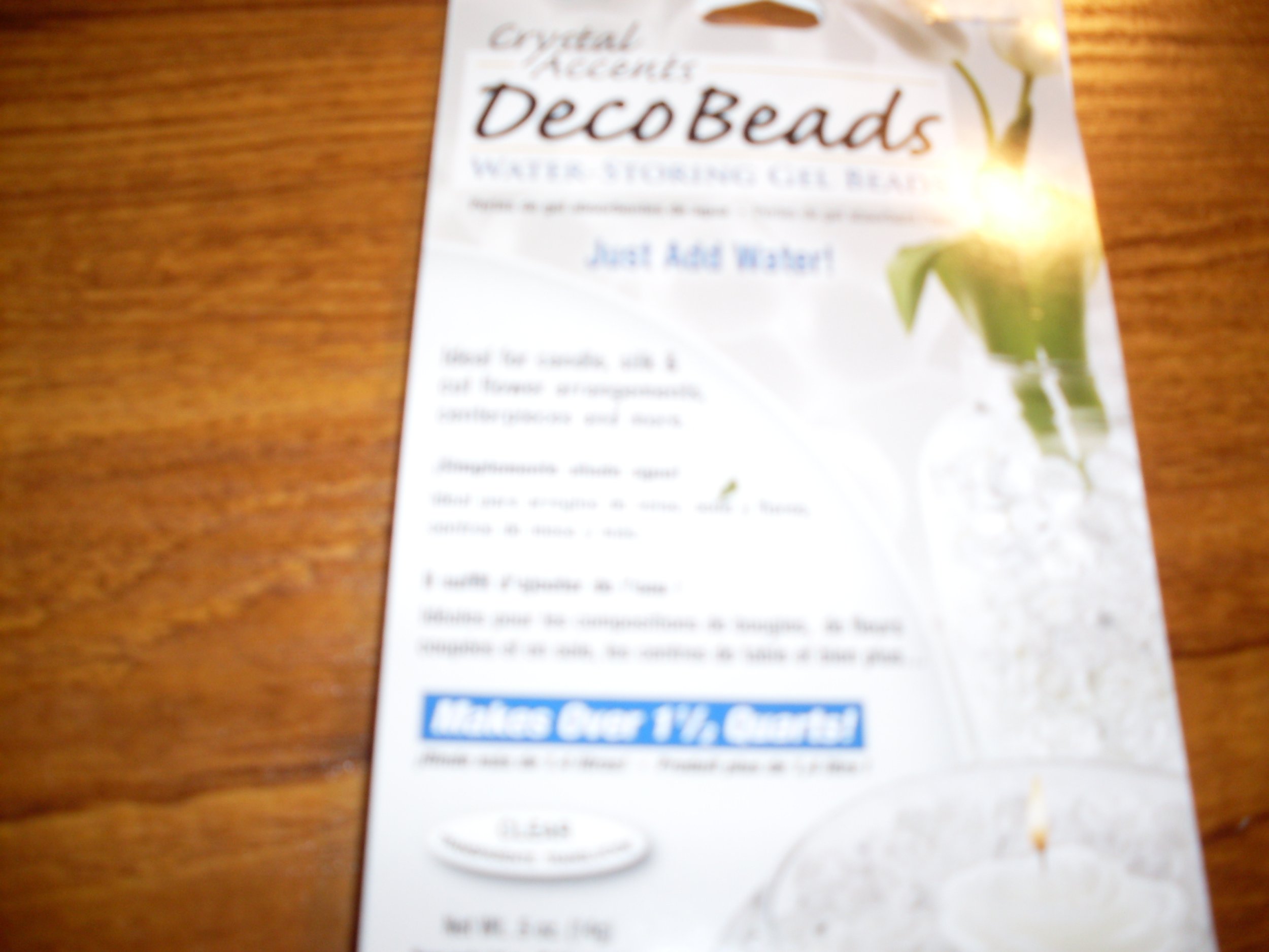 Floral Arrangements deco beads - water storing gel beads 15g Clear - great for weddings - mothers day - party flowers and myriad other events
