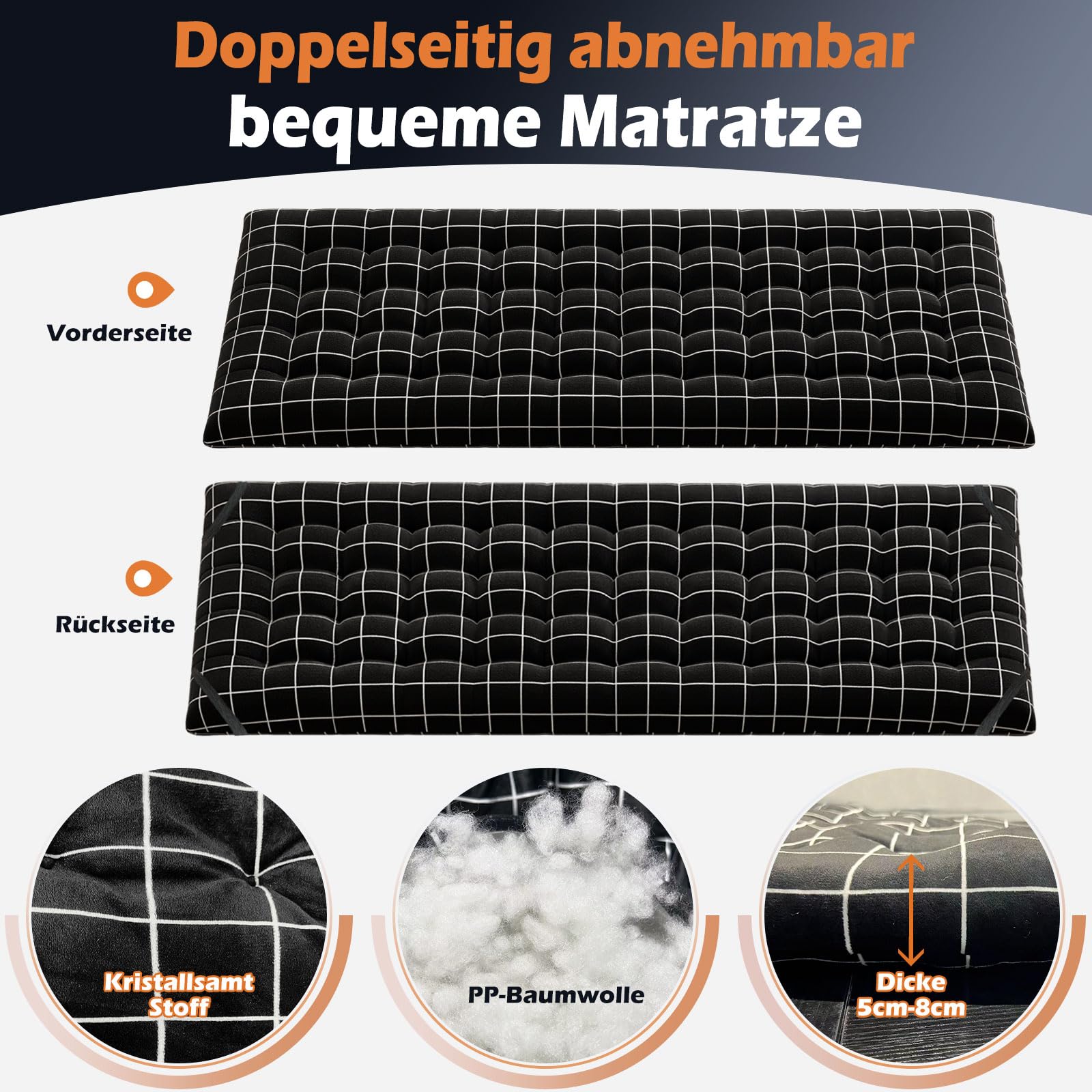 ATORPOK SHOP Campingbett feldbett klappbar, Faltbar Gästebett bis 200 kg für,Klappbett mit Seitentasche, tragbares Campingliege，Outdoor, Garten, Camping, Reisen, Indoor
