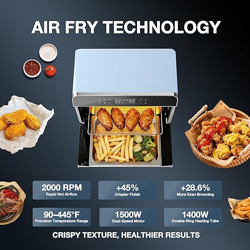 Miniatura 6 de ROBAM Horno de vapor combinado de encimera, freidora de aire multifunción 20 en 1, asado y horneado de vapor de convección, cocción multietapa,