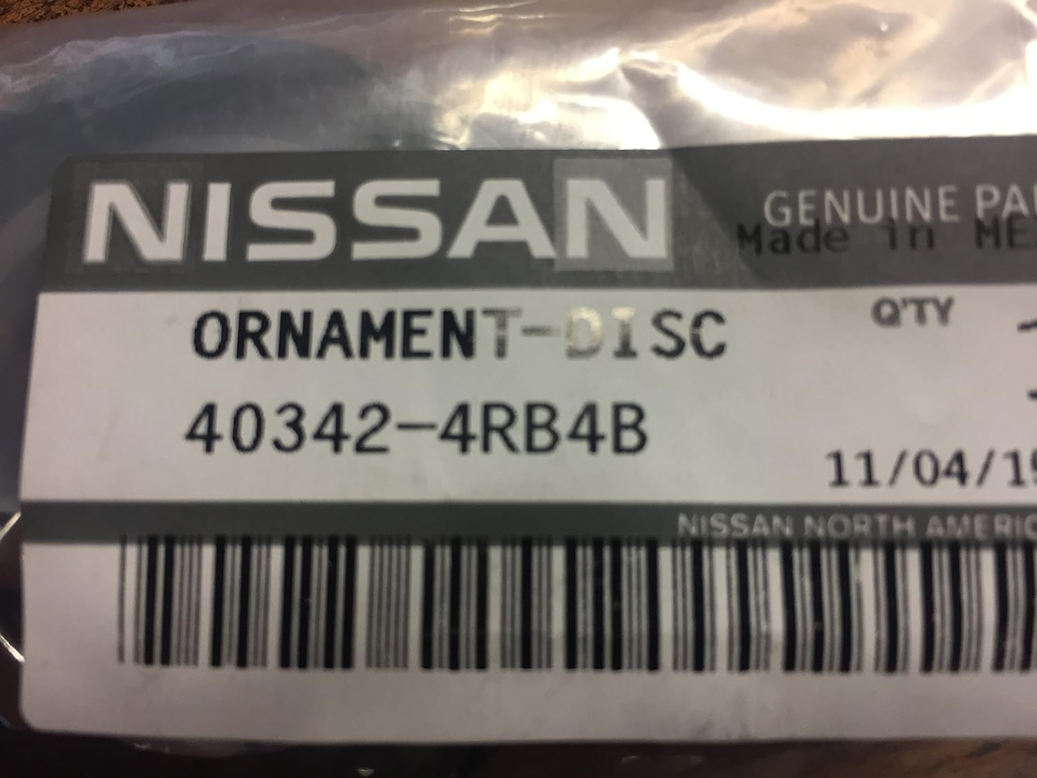 Nissan New OEM Light Grey Replacement Center Cap