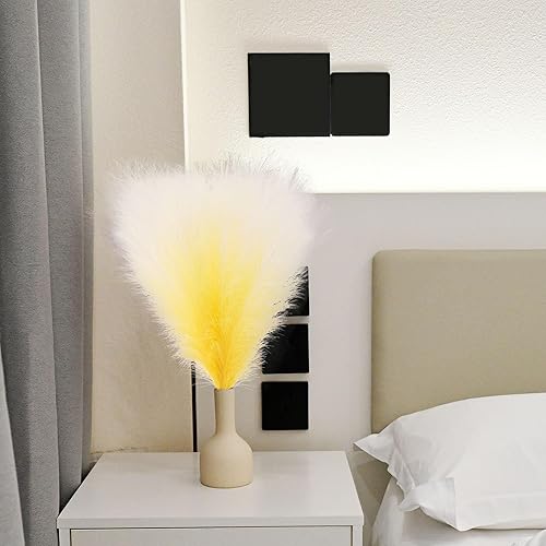 Miniatura 7 de Arreglo de 6 Piezas de Hierba de Pampa Sintética - 18 Pulgadas/45cm de Pasto Artificial Esponjoso y Pomposo para Decoración Boho Chic del Hogar