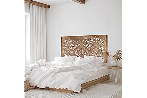 Carved Summit Wood King Headboard