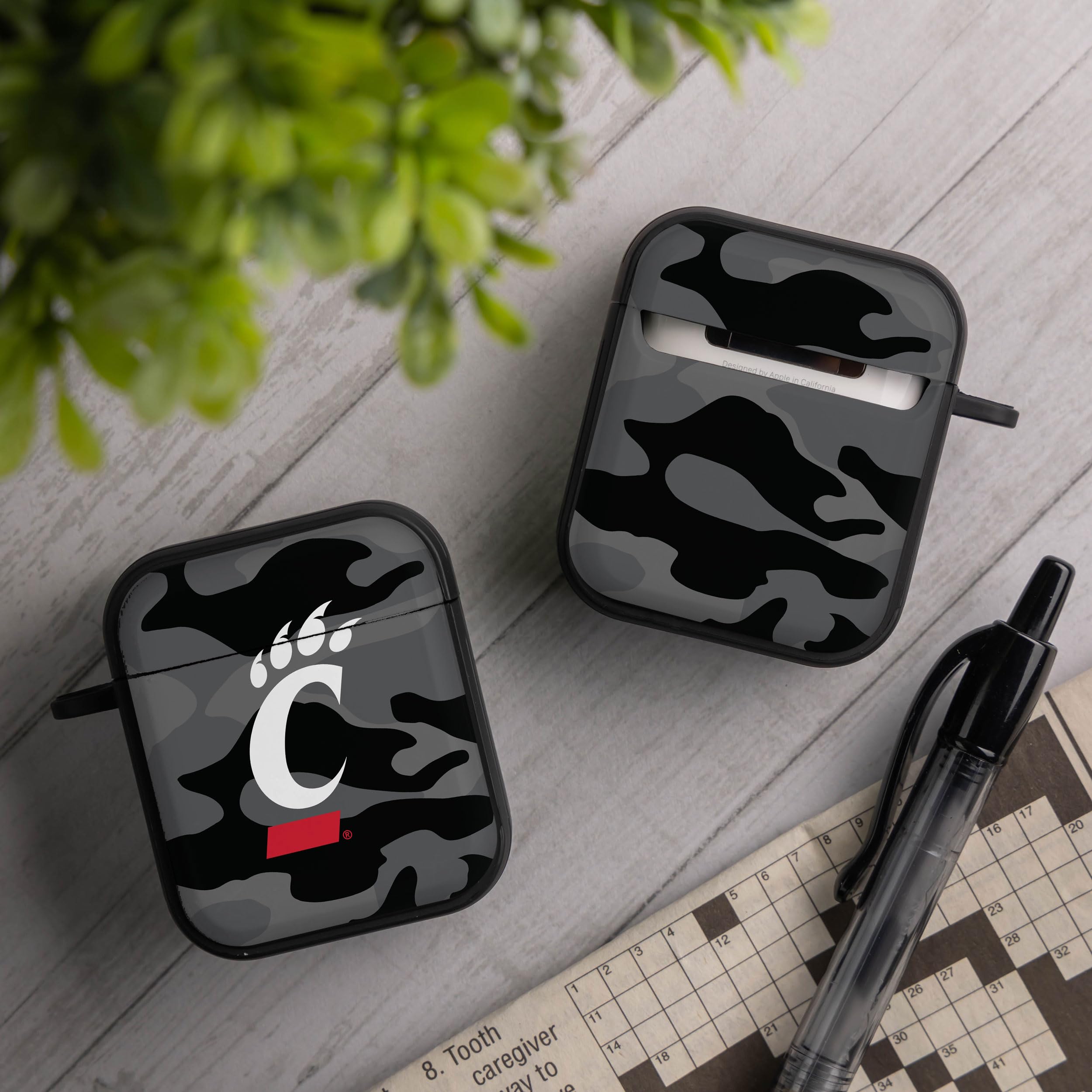 AFFINITY BANDS Cincinnati Bearcats Camo HDX Case Cover Compatible with Apple AirPods Generations 1 & 2