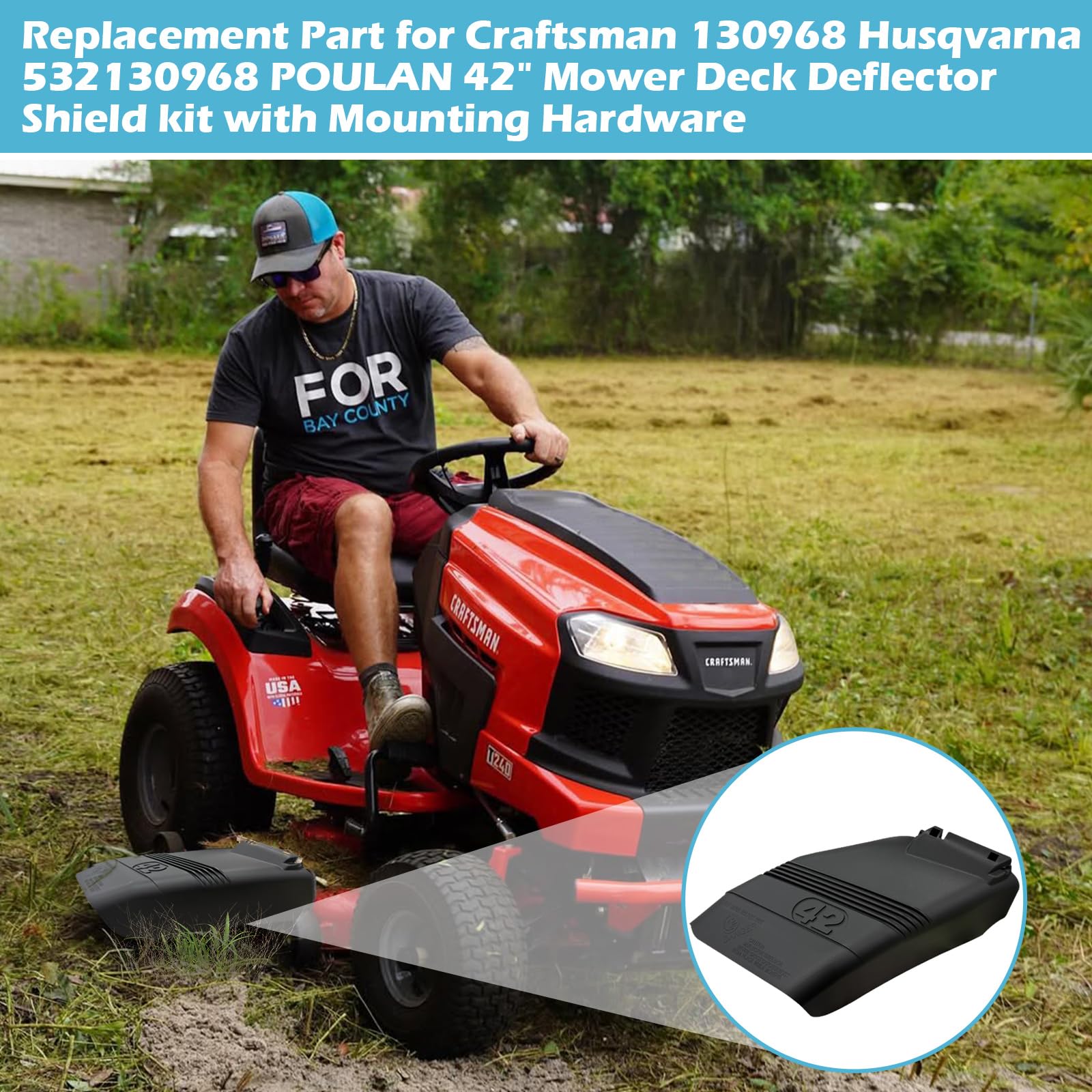 Protector deflector para cortacésped Craftsman 130968X428 de 42 pulgadas