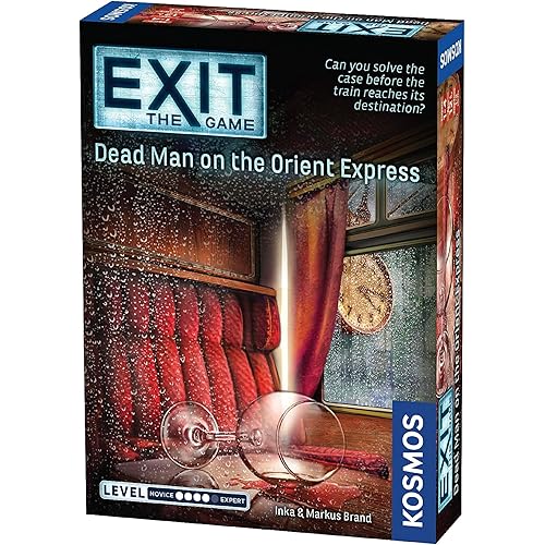 Dead Man on The Orient Express | Exit: The Game - A Kosmos Game | Family-Friendly, Card-Based at-Home Escape Room Experience for 1 to 4 Players, Ages 12+