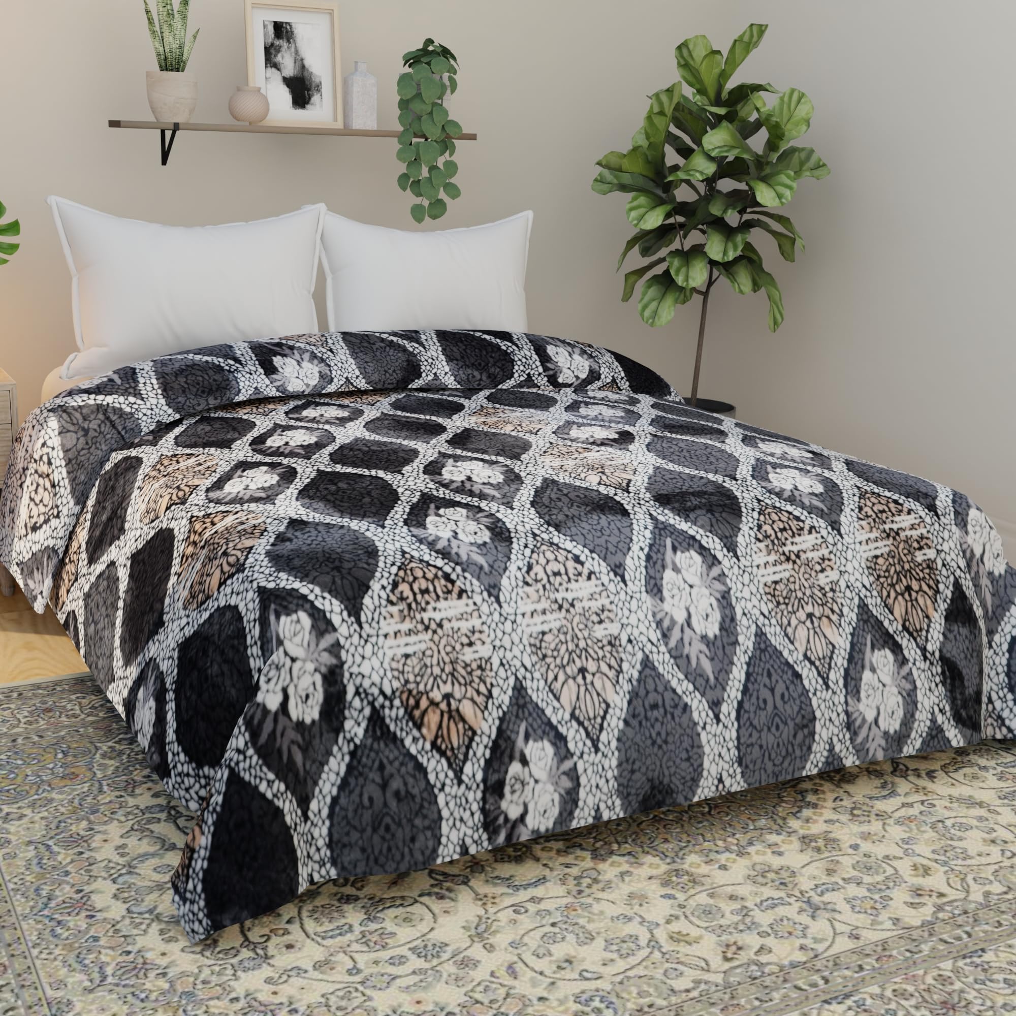 MORADO Flannel Duvet Cover for Double Bed | 190 GSM Warm & Soft Winter Fabric |with Zipper Closure | 90×100 Inches-image-37