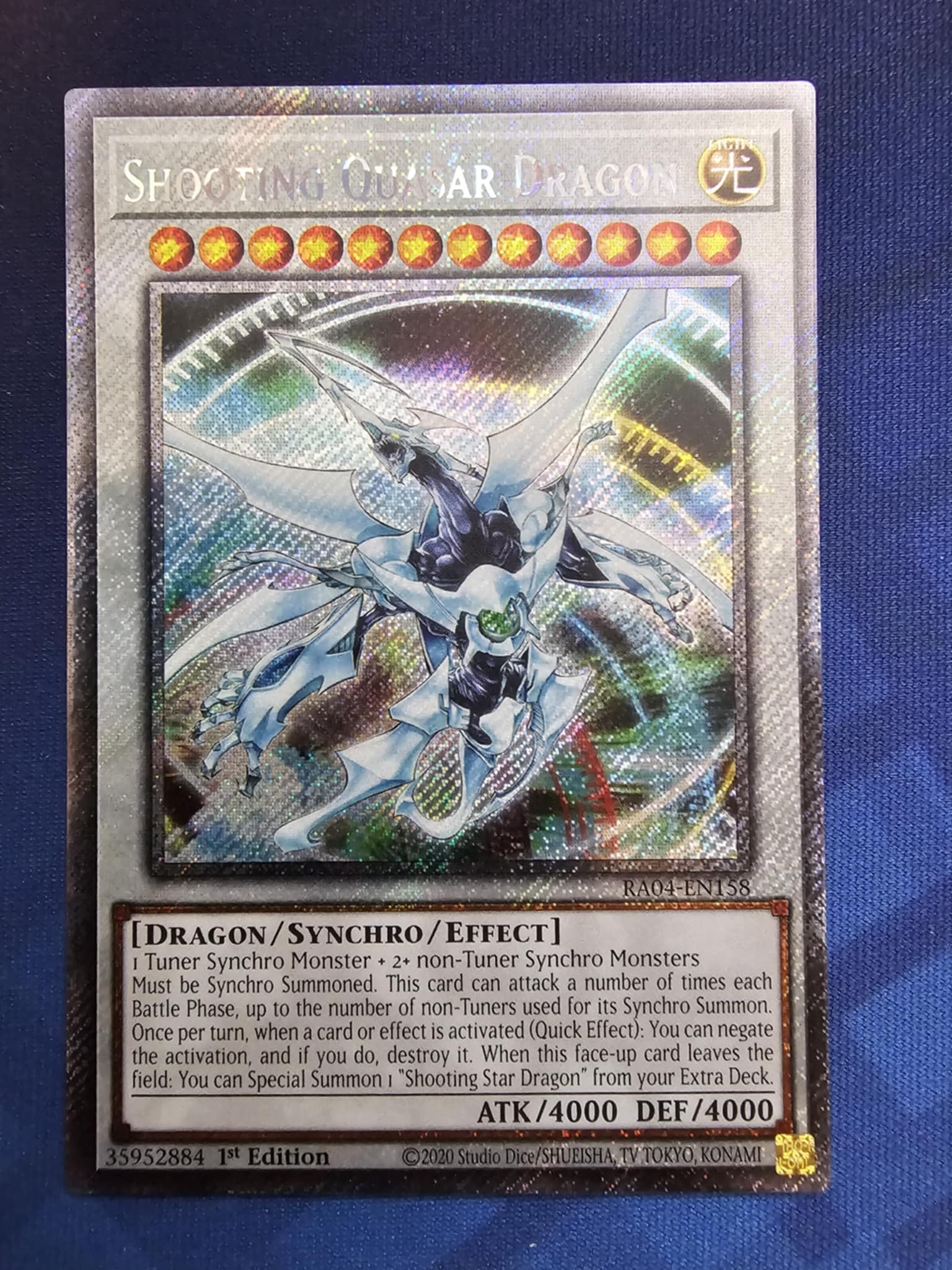 Shooting Quasar Dragon (Platinum Secret Rare) - RA04-EN158 - Platinum Secret Rare - 1st Edition