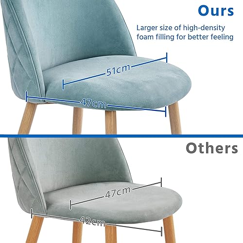 Miniatura 5 de Topeakmart Sillas de comedor sillas laterales de terciopelo sillones tapizados de estilo moderno para cocina sala de estar ocio salón maquillaje