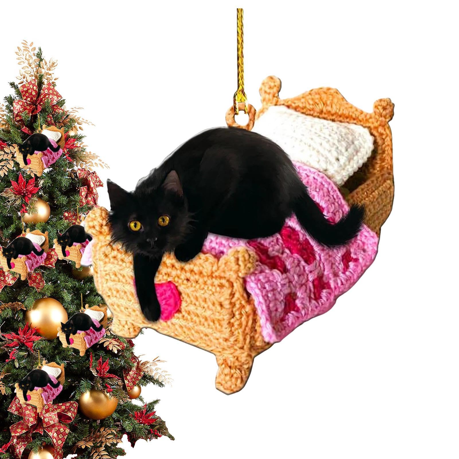 Pendentif chat en acrylique, le cadeau déco idéal pour Noël - 8
