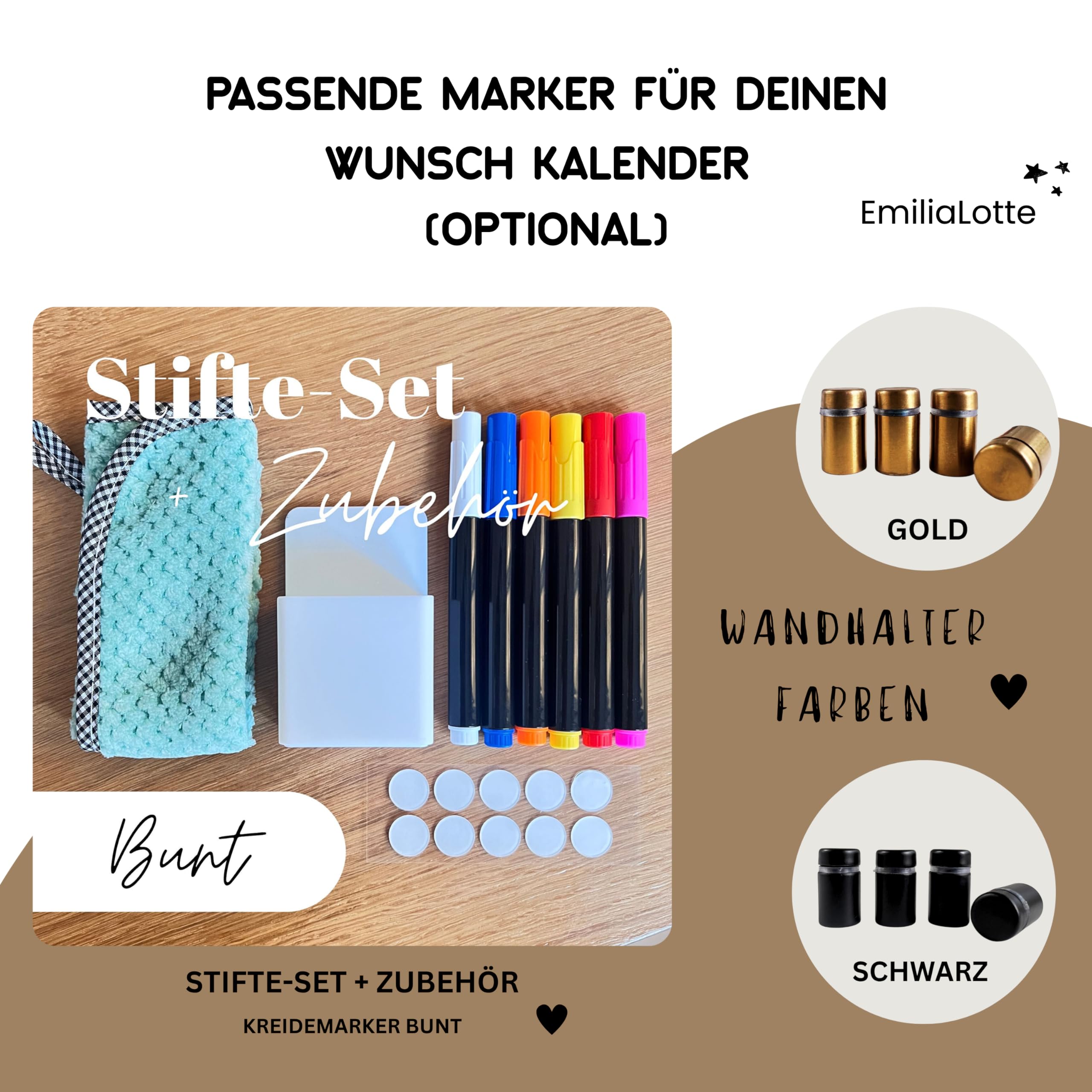EmiliaLotte Personalisierter Familienplaner aus hochwertigem Acryl I Abwischbarer Wand Kalender für die ganze Familie I Wiederverwendbarer Jahresplaner mit Einkaufsliste, Menüplan & Mehr - Eukalyptus