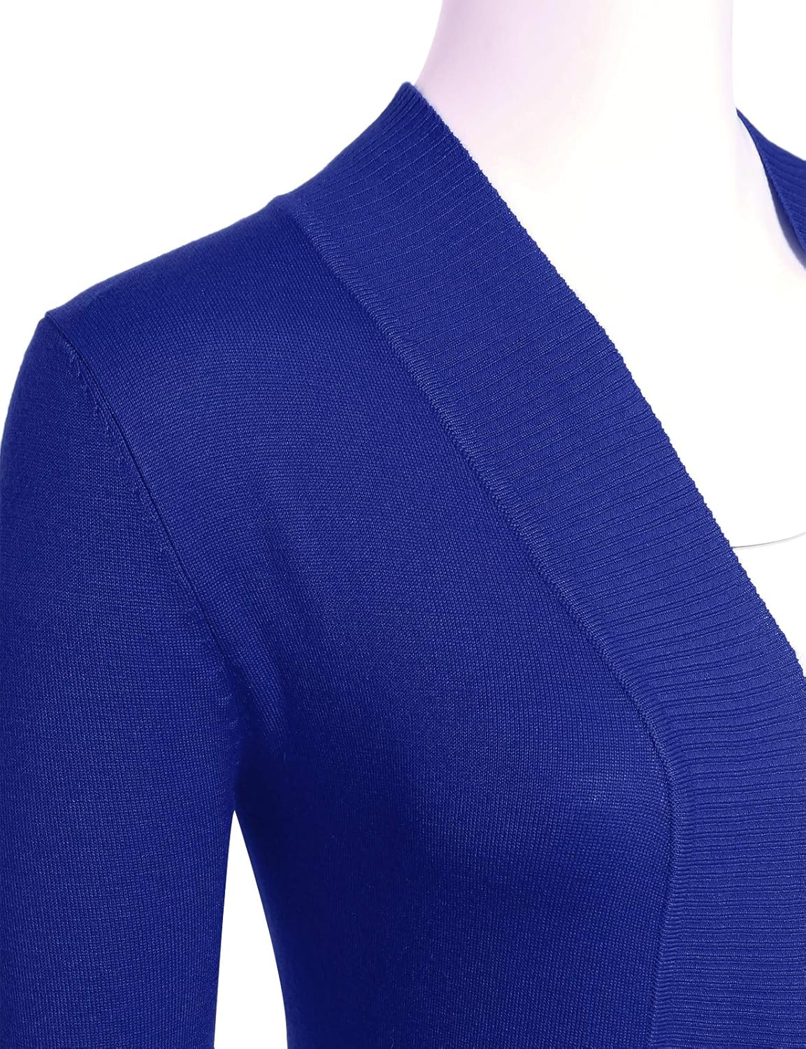 Women's Long Sleeve Open Front Loose Maxi Knitted Long Cardigan Sweater with Pockets Small Royalblue