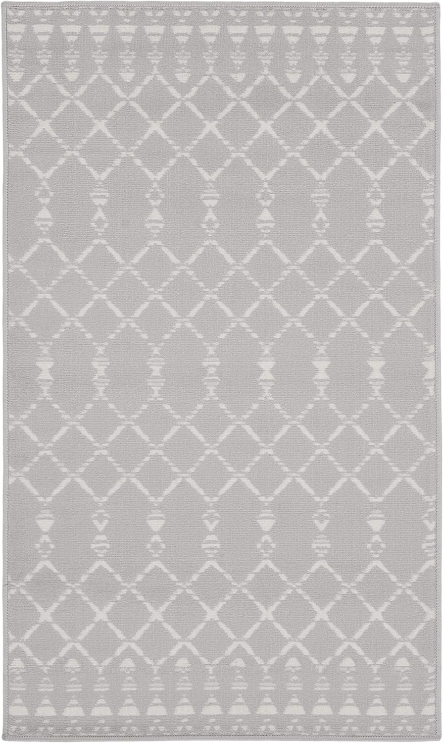 Gray Geometric Boho Chic 3' x 5' Area Rug