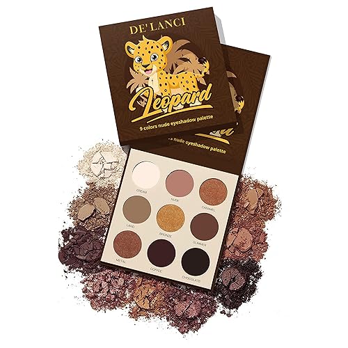 La Catrina Paleta de sombra de ojos mate, paleta de sombra de ojos nude de 9 colores mate, polvo de maquillaje de sombra de ojos metálica natural