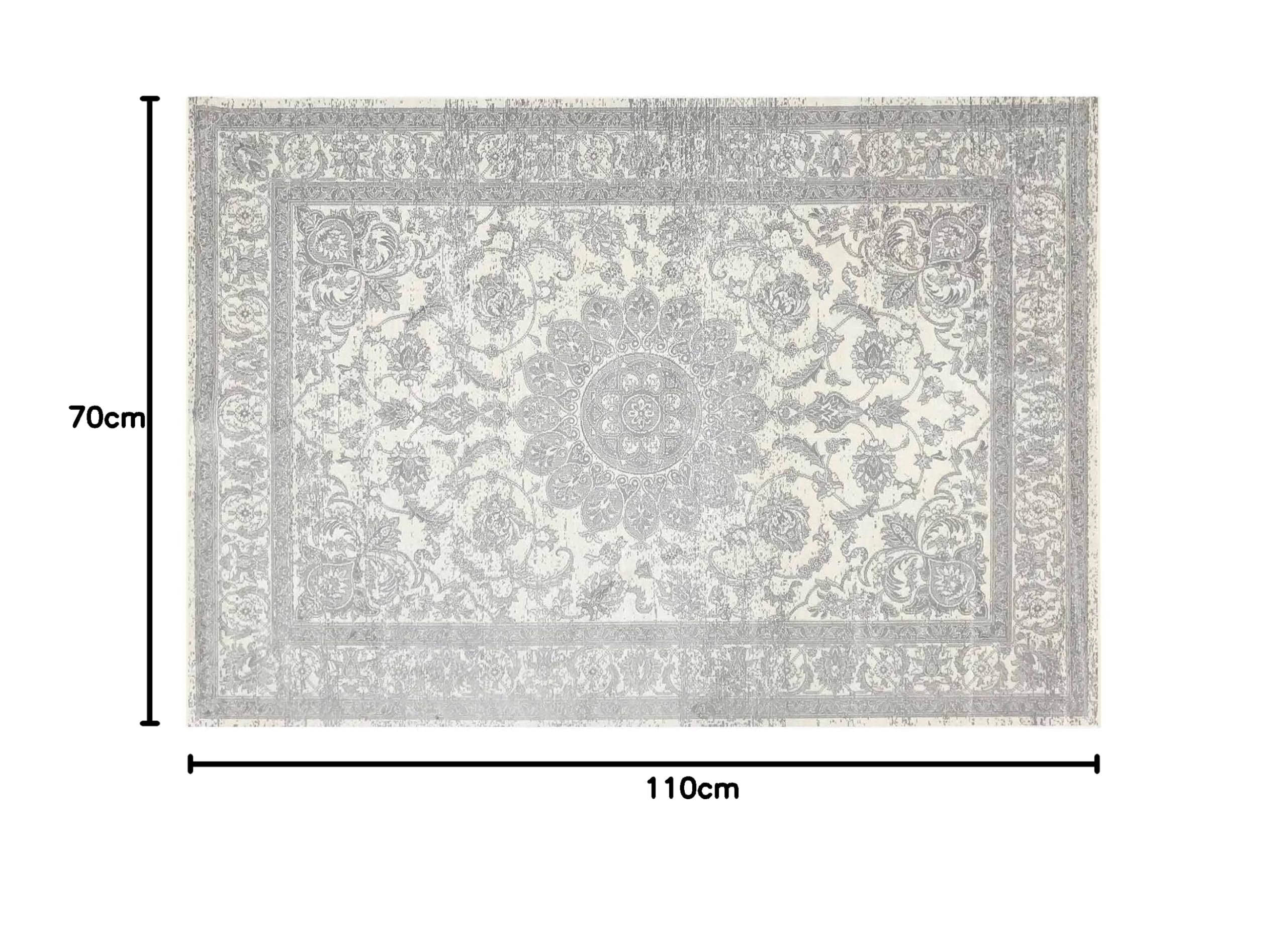 Douceur d'Intérieur, Dywan prostokątny 68 x 110 cm wiskoza perska tkanina