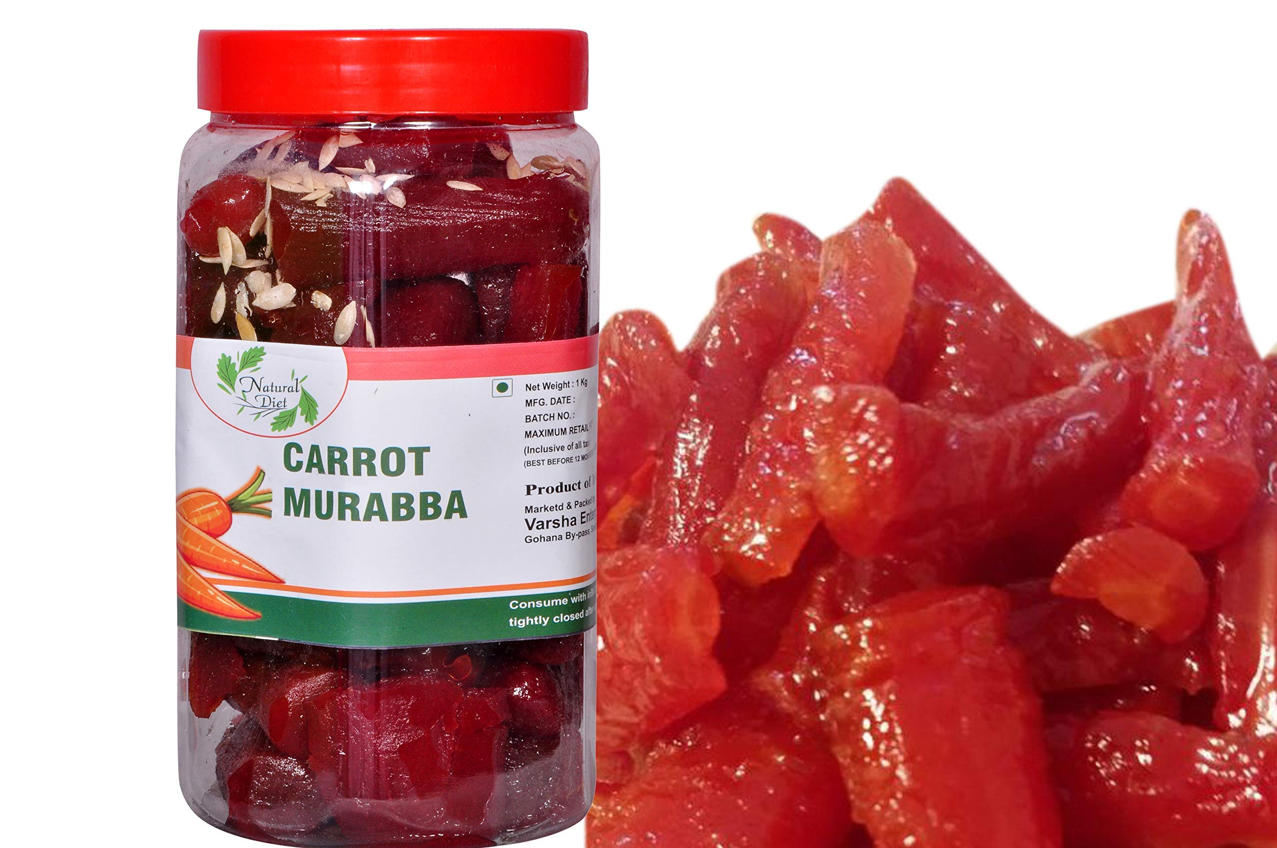 Natural Diet Organics Banarsi Pan Flavour Gulkand Gulab || Low Oil Pickle - 400 Grams || 100% Fresh Gulkand with Homemade Taste & Pure Natural Healthy Ingredients