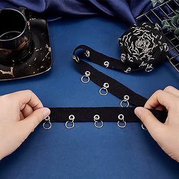 Amazon.com: PandaHall 3 Yards Eyelet Tape Black Craft