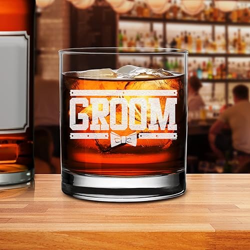 Miniatura 5 de Pajarita para novio de cristal de whisky - Regalo de despedida de soltero de boda para novio