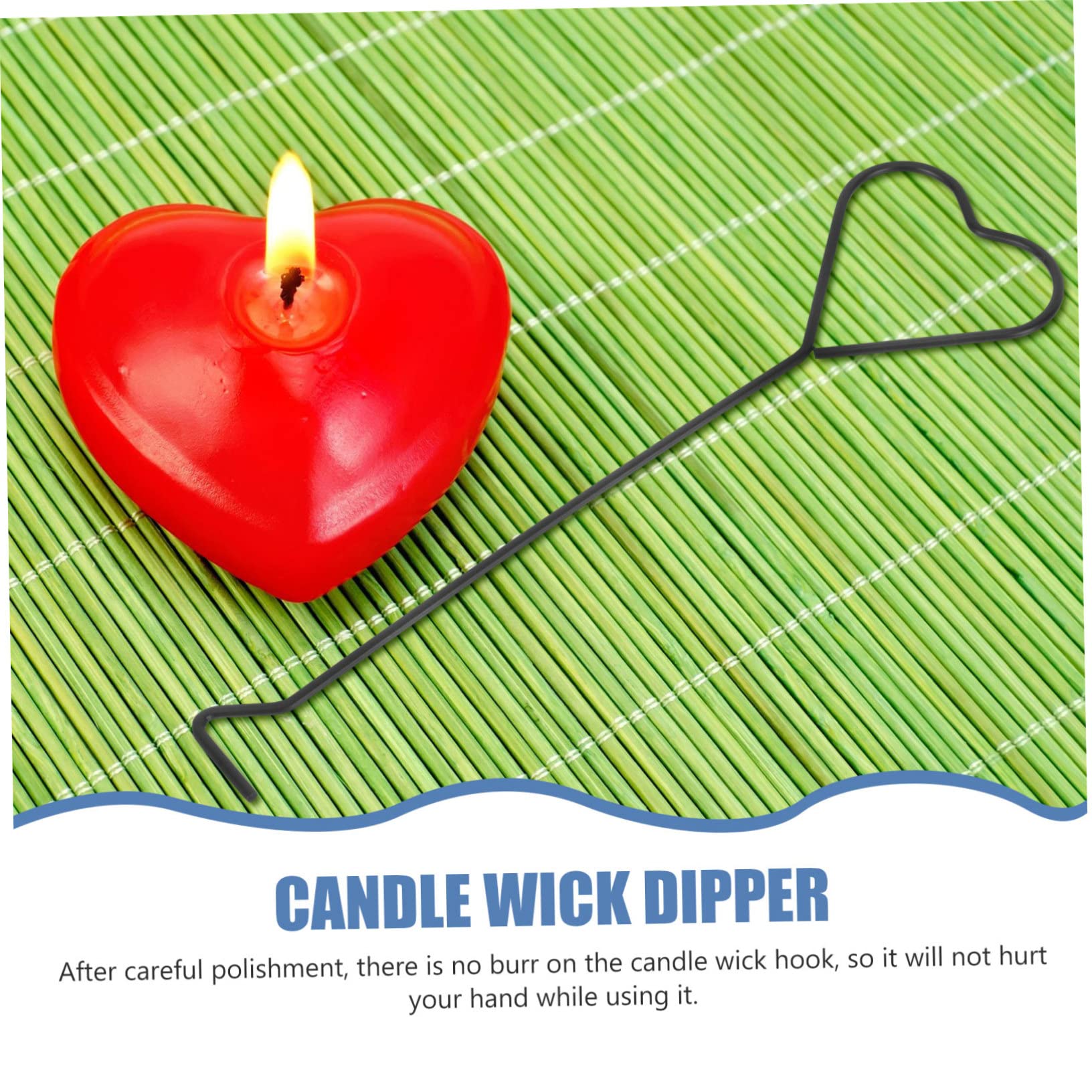 HOOTNEE Candle Wick Trimmer Set 4pcs Iron Hooks Dippers for Candlemaking Accessories