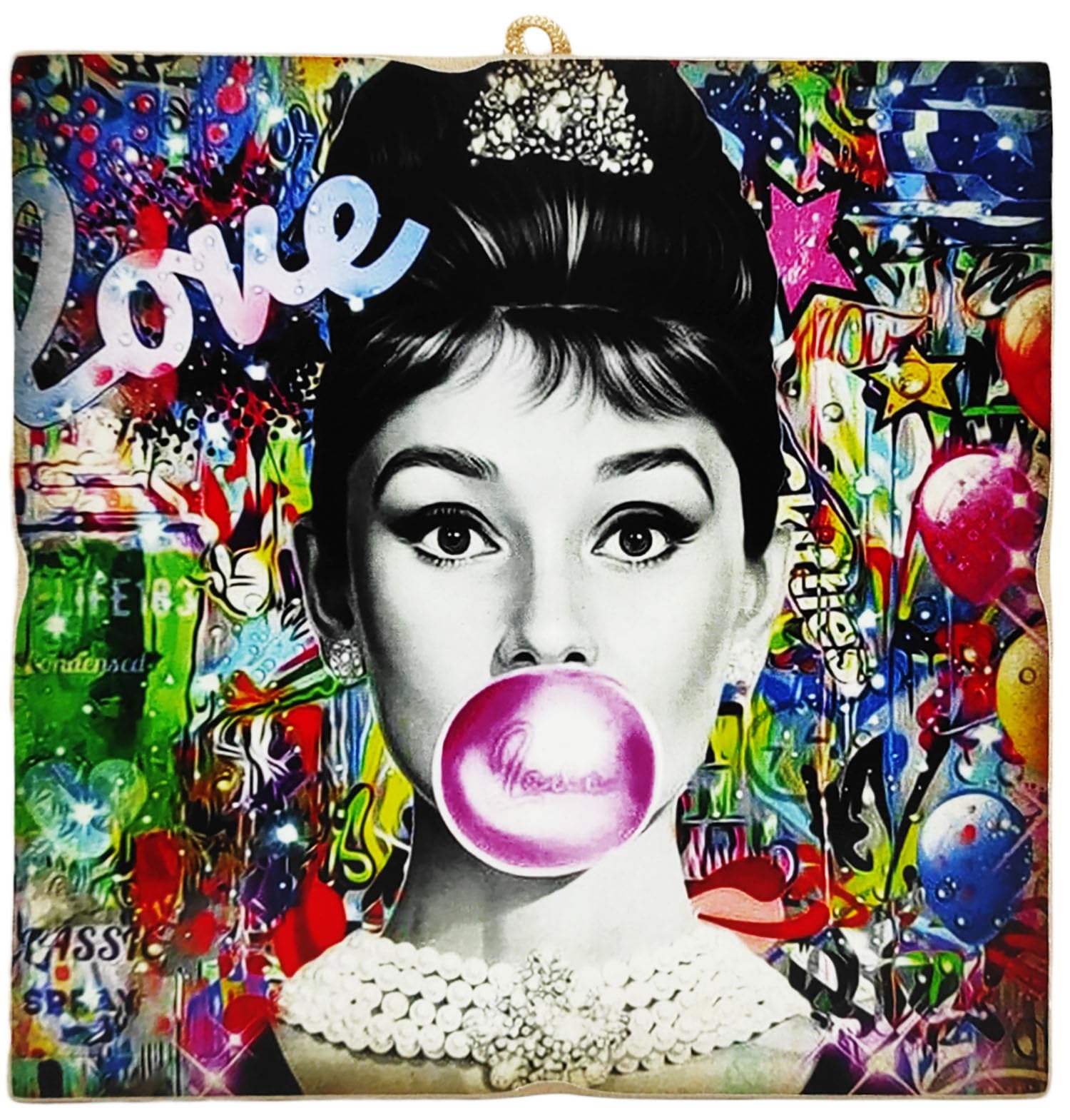 KUSTOM ART Audrey Hepburn Pop Art Star Movie Series Wall Art