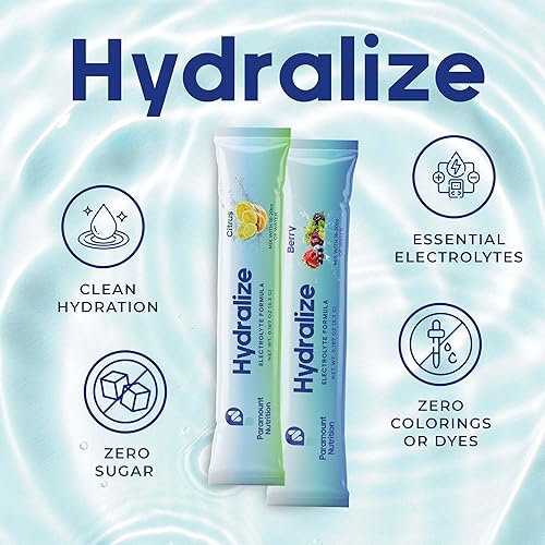 Miniatura 3 de Hydralize Fórmula de electrolitos - Mezcla de bebida de hidratación - Con sal rosa del Himalaya, glicinato de magnesio, cloruro de potasio - Para