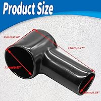 Vista 2 de 10 piezas de fundas aislantes para terminales de batería, protectores de terminales de cable, herramientas de repuesto para auto marino comercial