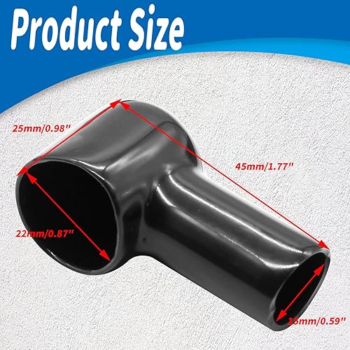 Miniatura 2 de 10 piezas de fundas aislantes para terminales de batería, protectores de terminales de cable, herramientas de repuesto para auto marino comercial