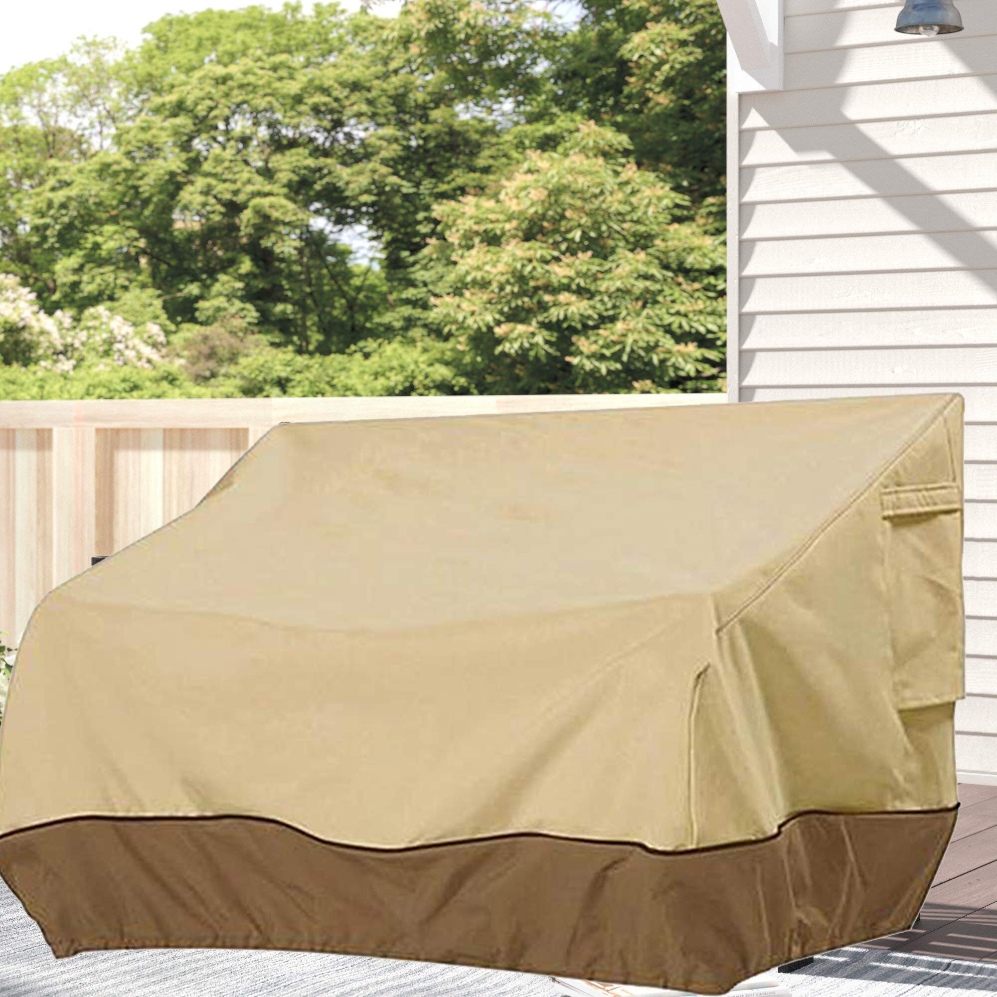 D&D Patio Garden Waterproof Sofa Cover, Outdoor Heavy Duty UV-Resistant Windproof Sofa Protector, Extra Large Universal Patio Couch Cover