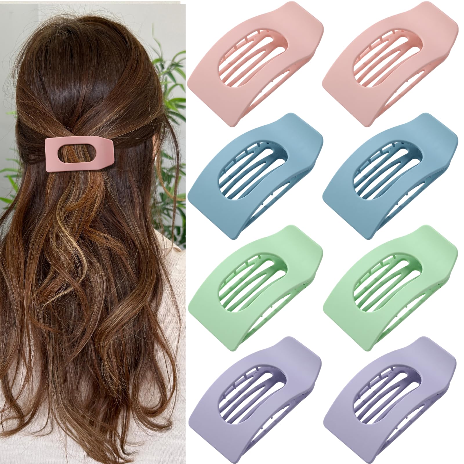 Flat Hair Clips for Women - No-Slip Claw Clips -13