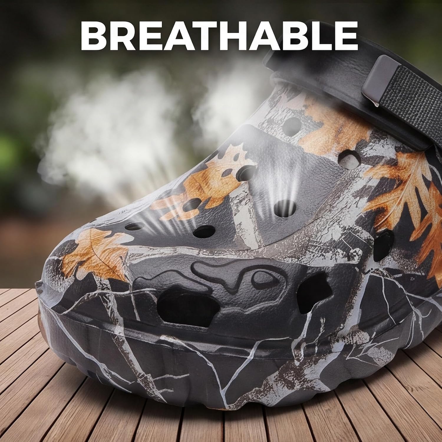 Men’s Garden Clogs Slip-On Camo Shoes Lightweight EVA Breathable Non-Slip Water-Resistant Summer Sandals for Outdoor Yard Beach Pool Casual