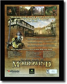 2002 The Elder Scrolls III 3 Morrowind PC Xbox 2002 Print Ad/Poster Official Game Art 9.25" x 11.75"