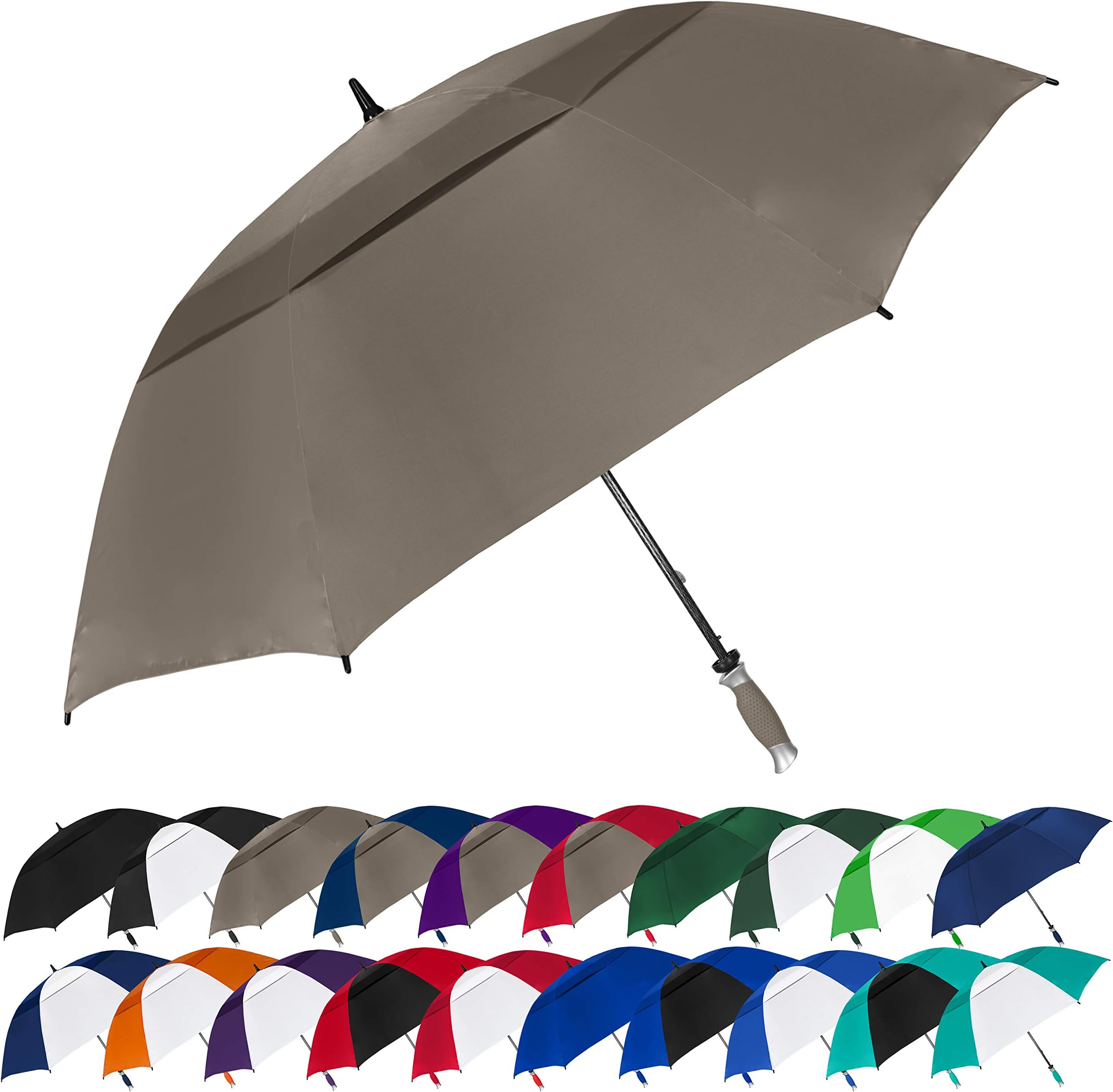 STROMBERGBRAND UMBRELLASUnisex's The Vented Typhoon Tamer 62" Windproof Waterproof PGA Professional Quality Ultimate Portable Golfers Golf Umbrella for Men and Women