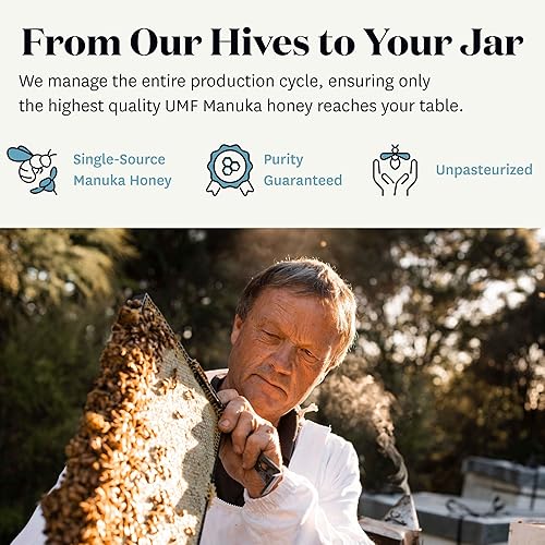 Miniatura 4 de WildCape Manuka Honey Certified UMF 15+MGO 514+ - 100% pura, cruda, sin pasteurizar, sin OMG, fabricado en Nueva Zelanda 17.6 oz (paquete de 1)