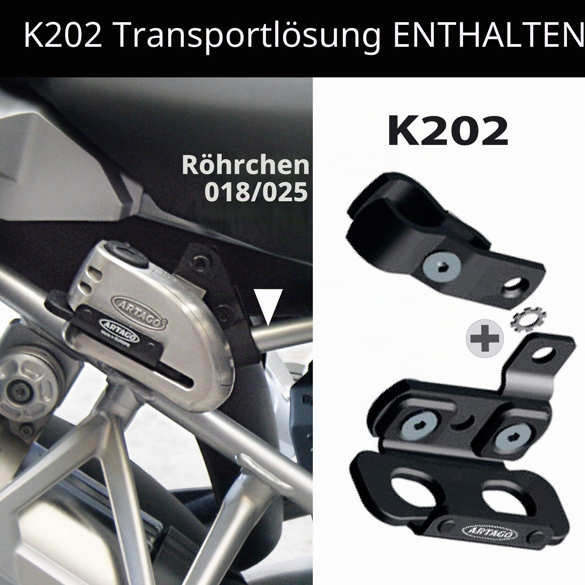 ARTAGO 32S1 Pack Bremsscheibenschloss mit Alarm 120db Hohe Sicherheit + Halterung für BMW (R1250GS, R1200GS, F850GS, F800GS, F750GS, F700GS, G310GS, F900XR), SRA Homologiert Stahl