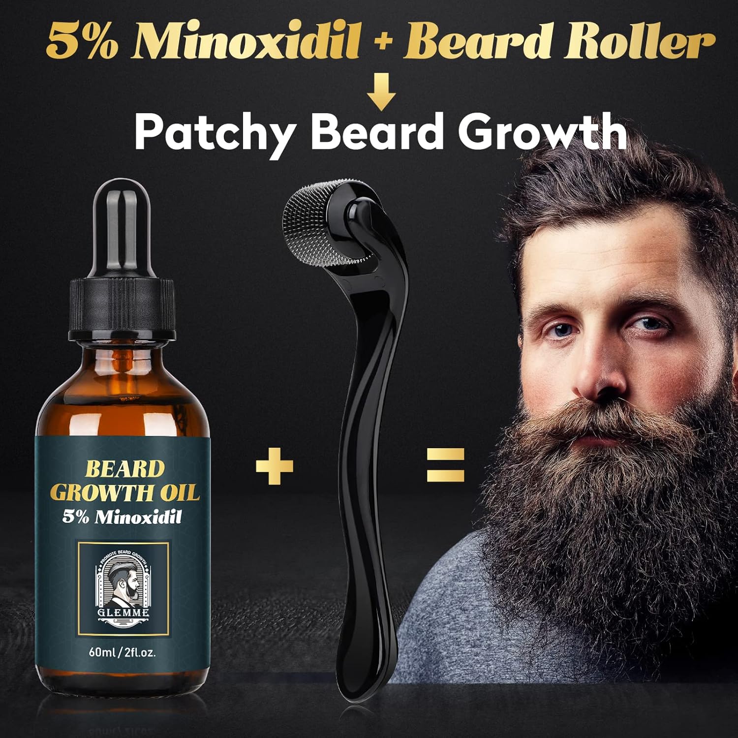 Buy 5 Minoxidil Beard Growth Kit Beard Derma Roller Beard Growth Oil