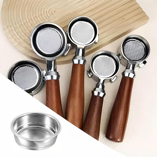 Miniatura 4 de Joyzan Cesta de filtro no presurizada, taza de filtro de polvo de café de acero inoxidable de 2.008 in, reutilizable, desmontable, poroso, lavable,