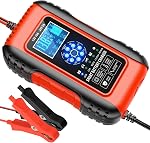 12 V/24 V 10 Un chargeur de batterie de voiture, 10 Chargeur de batterie moto multi-protections, intelligent LCD Chargeur de batterie entièrement automatique pour motos, bateaux, voitures, batterie AGM/lithium